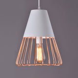 Modern Geometric Metal Pendant Light Fixture In Nordic Style For Restaurants White-Gold / B
