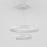 Contemporary Aluminum Led Pendant Light – Geometric Shaped Chandelier For Restaurants