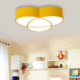 Stylish Acrylic Flower-Shaped Ceiling Light For Restaurants Yellow / White