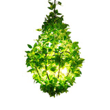 Iron Green Plant Chandelier - 3-Head Industrial Pendant Light For Restaurants