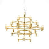 Modern Nordic Led Chandelier Lamp - Multi Layered Black/Silver/White Living Room Hanging Light