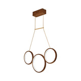 Acrylic Multi Rings Chandelier - Simple Style 3/5 Lights White/Coffee Ideal Kitchen Hanging Light