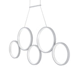 Acrylic Multi Rings Chandelier - Simple Style 3/5 Lights White/Coffee Ideal Kitchen Hanging Light