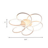 Modern Led Flower-Shaped Acrylic Flush Mount In White/Warm Light - 3 Sizes Available