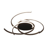Contemporary 22/29.5 Wide Twisted Flush Mount Light - Led Acrylic Ceiling Lamp White/Black