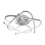 Twisted Flush Lighting Modernist Acrylic Led Ceiling Lamp Fixture In Black/Grey White/Warm Light