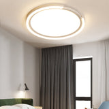 Modern Led Round Acrylic Flush Mount Lighting - 15/18/23 Wide White/Black/Gold Warm Light