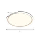 Modern Led Round Acrylic Flush Mount Lighting - 15/18/23 Wide White/Black/Gold Warm Light