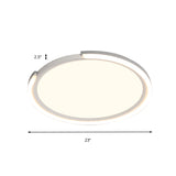 Modern Led Round Acrylic Flush Mount Lighting - 15/18/23 Wide White/Black/Gold Warm Light