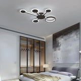 Modern Acrylic Sputnik Flush Mount Light - 4/5/6 Lights -White/Warm Led 5 / Coffee White