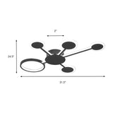 Modern Acrylic Sputnik Flush Mount Light - 4/5/6 Lights -White/Warm Led