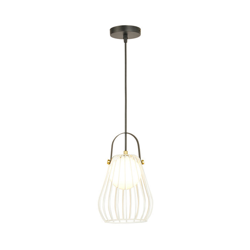 Gourd Cage Pendant Light Kit - Minimalist Metal Hanging Ceiling