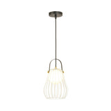 Gourd Cage Pendant Light Kit - Minimalist Metal Hanging Ceiling