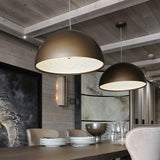 Modern Dome Pendant Lamp With Flower Pattern And Metallic Finish - Available In 3 Sizes