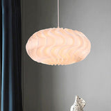 Modern Acrylic Meringue Pendant Light - Simple White Ceiling Lamp 14/16/19.5 Wide