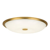 Ultra Thin Milky Glass Led Flush Ceiling Light Fixture For Rustic Bedrooms
