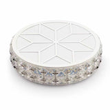 Modern Round Led Crystal Flush Ceiling Light Fixture For Corridors