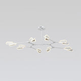 Branch-Shaped Metallic Led Ceiling Chandelier For Postmodern Living Room Lighting