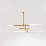 Modern Metallic Burst Chandelier Pendant Light For Living Room