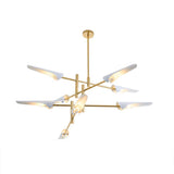 Modern Metallic Burst Chandelier Pendant Light For Living Room
