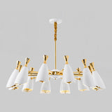 Sleek Metallic Led Chandelier For Modern Living Room Décor