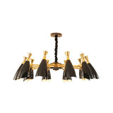 Sleek Metallic Led Chandelier For Modern Living Room Décor
