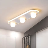 Modern Acrylic Semi-Flush Led Light Fixture - Rectangular White/Warm With 3/4/6 Lights