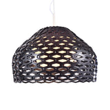 Dome Pendant Light: Contemporary Resin Hanging Lamp For Dining Room White/Black Fixture