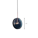 Modernist Green Glass Circular Suspension Pendant Light - Stylish Living Room Hanging Lamp