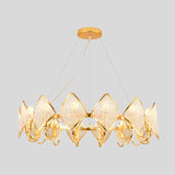 Postmodern Metal Chandelier With Rhombus Crystal Shade For Living Room Ceiling Lighting Gold / 1