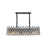 Artistic Black K9 Crystal Tear Drop Chandelier: Elegant Suspension Light For Living Room / Small
