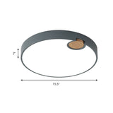 Nordic Acrylic Grey Led Flush Mount Lamp With White/Warm/Natural Light For Bedroom - Available In