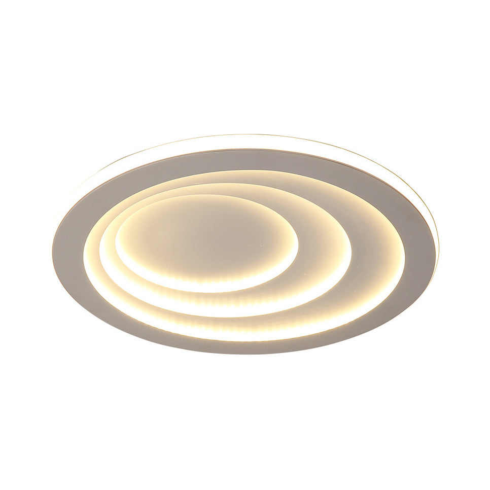 Modern Acrylic Ripples Flush Ceiling Light - 16/19.5/23.5 Wide Warm/White