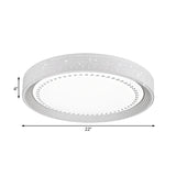 Modern Led Ceiling Light With Meteor Shower Design Acrylic Shade White Round Flush Mount Various