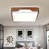 Modern Acrylic Flush Mount Light Fixture - Brown Rectangular 20.5/36.5/45 Warm/White