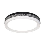 Contemporary Led Ceiling Lamp In Black Round 18/22/30 Dia Flush Mount With Warm/White Lighting And