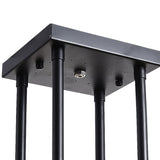 Vintage Prismatic Crystal Chandelier - Cubic Shade 6/8 Lights Black Ideal For Living Room