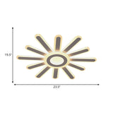 Acrylic Led Flush Mount Ceiling Light Sun-Like Simplicity 19.5/23.5 Wide White - Warm/White