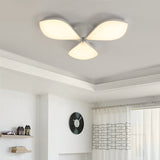Nordic Petal Acrylic Flush Mount Light Fixture For Bedroom Ceiling - 3/4/5 Heads White 3 /