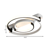 Sleek Acrylic Led Bedroom Ceiling Lamp In Warm/White Light - Black/White Flush Mount Various Sizes