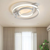 Sleek Acrylic Led Bedroom Ceiling Lamp In Warm/White Light - Black/White Flush Mount Various Sizes