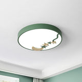 Starry Simplicity Circular Flush Ceiling Light With Led Acrylic Mount