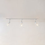 Retro Wire Cage Semi Flush Ceiling Light With Rotatable Conical Shade Black/White Metal White