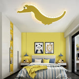 Stylish Sea Horse Led Ceiling Light In Orange/Green With Warm/White Glow Orange / White
