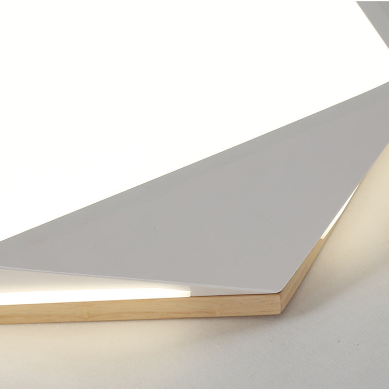 Pentagon Led Flush Mount Lamp In Acrylic White/Blue/Green - 12.5/16.5/20.5 Wide