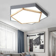 Pentagon Led Flush Mount Lamp In Acrylic Grey/White - 3 Color Options And Sizes Available Grey /