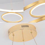 Modern Acrylic Led Gold Hanging Pendant Lamp - 18/23.5 Wide Twist Chandelier White/Warm Light For
