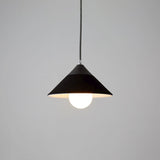 Felt Tapered Ceiling Light Farmhouse 1-Light Down Lighting In Black/Grey For Dining Room