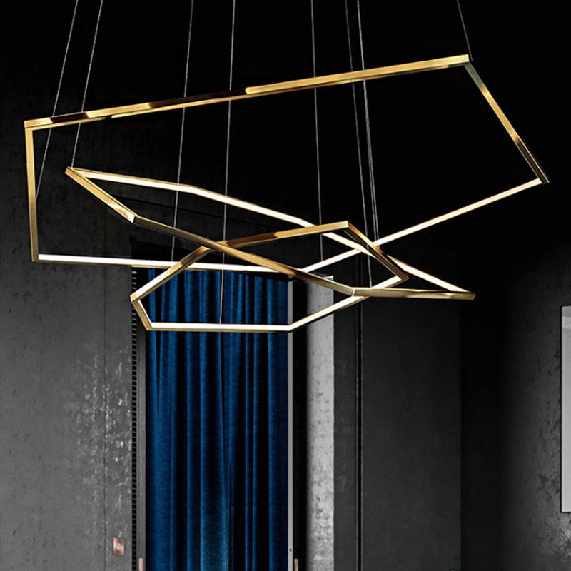Minimalist 3-Tier Led Pendant Chandelier In Light Wood And Acrylic With Warm/Natural