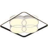 Modern White Acrylic Flower-Style Bedroom Flush Mount Ceiling Light With Warm/White Lighting